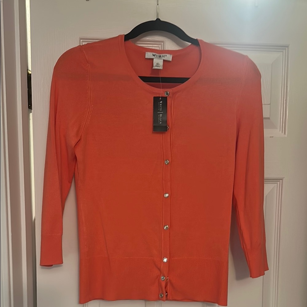 White House Black Market peach Cardigan
